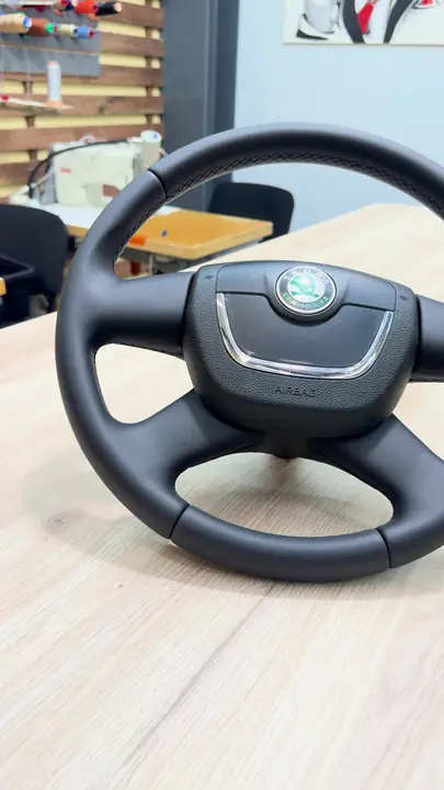 Перетяжка руля Skoda Octavia A5 — после